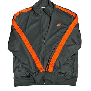 Nike, gray and orange track jacket